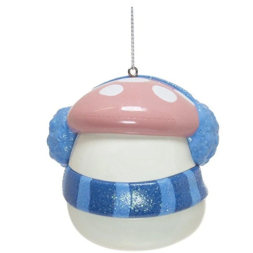 Squishmallow Christmas Ornament Malcolm Mushroom Earmuffs  Scarf 2023